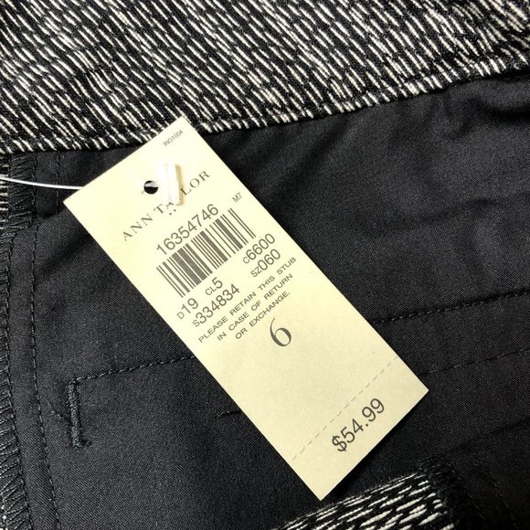 Ann Taylor Signature NWT Black and White Shorts Size 6 - Picture 4 of 10